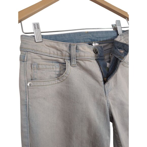 H&M Divided Flared Jeans Womens 2 Blue Light Wash Low Rise 5 Pocket Casual - Picture 6 of 14